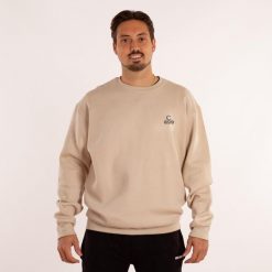 Bluza Vibor-A Cascabel beżowa. Brązowe bluzy sportowe damskie VIBORA, m, bez wzorów, z bawełny, bez ramiączek, długie, bez kaptura. Za 231.99 zł.