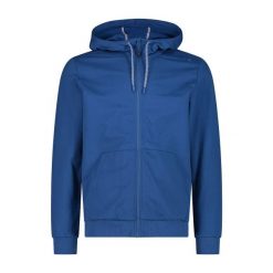 Bluza z kapturem zapinana na zamek błyskawiczny CMP. Niebieskie bluzy sportowe męskie CMP, z materiału. Za 271.25 zł.