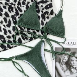 Bikini wiązane z kółeczkami plażowe regulowane Yablena. Czarne bikini damskie Intica, bez wzorów. Za 149.00 zł.