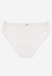 Białe Majtki Figi z Bawełny Ozdobione Kokardą i Koronką Zeterie. Białe figi damskie Renee, l, bez wzorów, z bawełny. Za 7.99 zł.