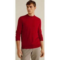 Mango Man - Sweter. Niebieskie swetry męskie Mango Man, l, bez wzorów, z dzianiny, bez kołnierzyka. W wyprzedaży za 59.90 zł.