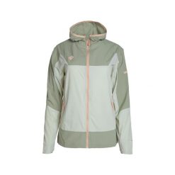 Lekka damska kurtka z kapturem do biegania i trekkingu BENICIA z rękawiczkami So. Zielone kurtki damskie IZAS, bez wzorów, z nylonu, z kapturem. Za 286.91 zł.