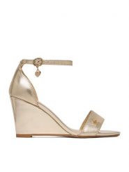 MEXX Sandały EO-CC2549-01 Złoty. Żółte sandały damskie Mexx, bez wzorów, ze skóry, bez obcasa, na koturnie. Za 299.99 zł.