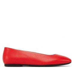 Baleriny ECCO. Czerwone baleriny damskie ECCO, bez wzorów, bez obcasa. Za 509.99 zł.