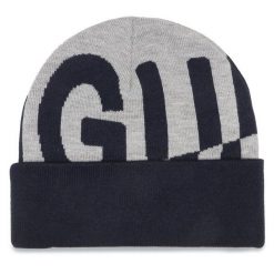 Czapka Guess. Szare czapki męskie Guess, na zimę, z aplikacjami. Za 219.99 zł.