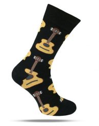 Tematyczne Skarpetki Bawełniane - Gitara Akustyczna. Żółte skarpetki męskie His Story, bez wzorów, z bawełny. Za 34.99 zł.