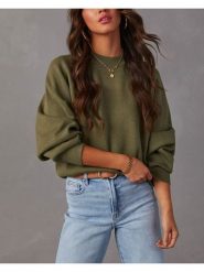 Milan Kiss Sweter w kolorze khaki rozmiar: XL. Brązowe swetry klasyczne damskie Milan Kiss, xl, bez kołnierzyka. Za 152.99 zł.