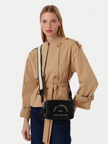 KARL LAGERFELD Torebka B3W30088 Czarny. Czarne listonoszki damskie Karl Lagerfeld, bez wzorów, ze skóry, bez dodatków. Za 849.99 zł.