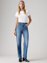 Levi's Dżinsy - Straight fit - w kolorze niebieskim rozmiar: W27/L31. Niebieskie jeansy damskie Levi's, z podwyższonym stanem. Za 234.95 zł.