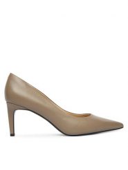Calvin Klein Szpilki Ess Stiletto 70 HW0HW02607 Beżowy. Brązowe szpilki CALVIN KLEIN, bez wzorów, ze skóry, bez obcasa. Za 649.99 zł.