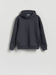 Bluza regular z kapturem - ciemnoszary. Szare bluzy z kapturem męskie Reserved, l, z dzianiny. Za 149.99 zł.