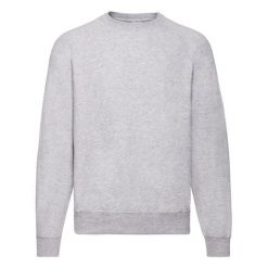 Bluza Unisex Adult Classic Plain Raglan. Białe bluzy sportowe damskie Fruit of the Loom, m, bez wzorów, z bawełny, bez ramiączek, długie, z kapturem. Za 74.99 zł.