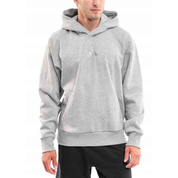Bluza Męska z Kapturem adidas Sportowa Hoodie Wygodna Bawełniana roz. S. Szare bluzy sportowe męskie Adidas, bez wzorów, z bawełny, sportowe, bez kołnierzyka, bez ramiączek. Za 223.00 zł.