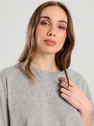 Srebrne naszyjnik 3 pack - srebrny. Szare naszyjniki damskie Sinsay, srebrne. W wyprzedaży za 8.99 zł.