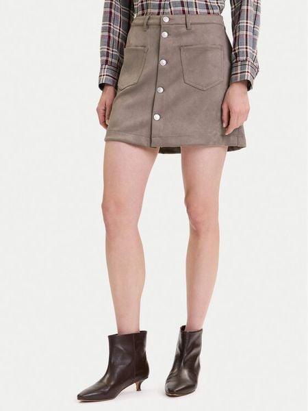 ONLY Spódnica z imitacji skóry Amazing 15351289 Beżowy Slim Fit. Brązowe spódniczki damskie Only, s, bez wzorów, ze skóry. Za 85.99 zł.