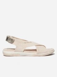 Sandały damskie TBS Jazzfit. Brązowe sandały damskie Tbs, bez wzorów, z materiału, bez obcasa. Za 364.00 zł.