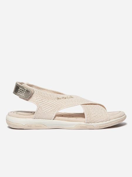 Sandały damskie TBS Jazzfit. Brązowe sandały damskie Tbs, bez wzorów, z materiału, bez obcasa. Za 364.00 zł.