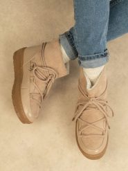 Bellucci Botki zimowe w kolorze khaki rozmiar: 41. Brązowe botki damskie Bellucci, na zimę, bez obcasa, bez zapięcia. Za 165.99 zł.