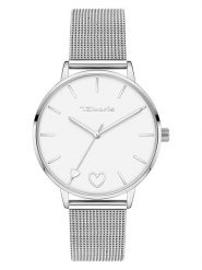 Tamaris Zegarek kwarcowy w kolorze srebrno-białym rozmiar: onesize. Szare, analogowe zegarki damskie Tamaris, ze stali. Za 152.99 zł.