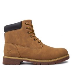 Trapery Mjuka. Żółte buty zimowe męskie Mjuka, bez zapięcia. Za 229.99 zł.