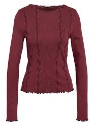 Noisy may Koszulka w kolorze czerwonym rozmiar: M. Czerwone bluzki damskie Noisy may, m, bez wzorów, z bawełny, bez kołnierzyka, bez ramiączek. Za 74.11 zł.