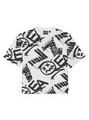 EA7 Emporio Armani T-Shirt 7B000059 AF12874 F0035 Écru Relaxed Fit. T-shirty chłopięce EA7 Emporio Armani, bez wzorów, z bawełny, bez ramiączek. Za 179.99 zł.