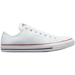 Trampki Converse Chuck Taylor Ox Leather, Dla obu płci. Białe trampki i tenisówki męskie Converse, bez wzorów, ze skóry, bez zapięcia. Za 590.00 zł.