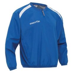 Kurtka przeciwwiatrowa 1/4 zip Macron Cosmos. Niebieskie kurtki treningowe męskie Macron, l, bez wzorów, z materiału, na fitness i siłownię. Za 288.50 zł.