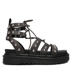 Sandały REPLAY. Szare sandały damskie Replay, bez wzorów, bez obcasa, na płaskiej podeszwie. Za 439.99 zł.