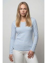 Alife and kickin Koszulka "Bertha" w kolorze błękitno-białym rozmiar: L. Białe t-shirty damskie Alife and Kickin, l, bez wzorów, bez kołnierzyka. Za 60.99 zł.