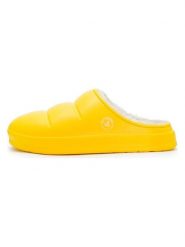 Avispas Klapki "Simson" w kolorze żółtym rozmiar: 36. Żółte klapki damskie Avispas, bez wzorów, z materiału, bez obcasa. Za 104.99 zł.