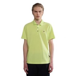 Koszulka polo męska Napapijri Ealis. Żółte koszulki polo męskie Napapijri, m, bez wzorów, bez ramiączek. Za 179.99 zł.