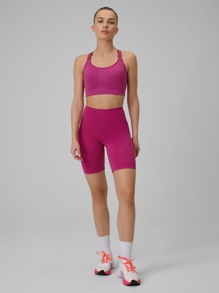 4F Legginsy kolarki treningowe damskie - różowe XL. Czerwone legginsy damskie 4f, xl, bez wzorów. Za 99.99 zł.