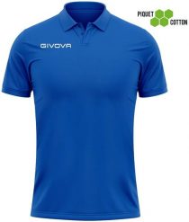Koszulka polo Givova Polo Cotone Piquet Summer niebieska 2XL. Niebieskie koszulki polo męskie Givova, na lato, l, bez wzorów, z bawełny, bez ramiączek. Za 69.56 zł.