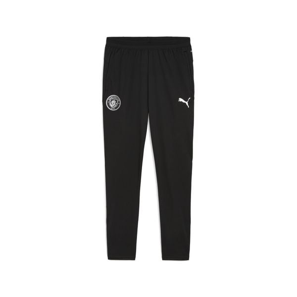 Męskie spodnie treningowe Manchester City PUMA. Czarne spodnie materiałowe męskie Puma, bez wzorów, sportowe. Za 329.00 zł.