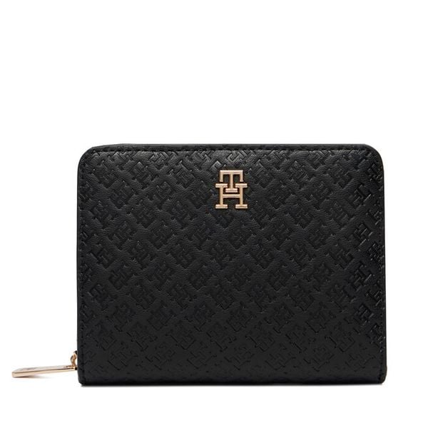 Portfel Tommy Hilfiger. Czarne portfele damskie Tommy Hilfiger, bez wzorów. Za 228.99 zł.