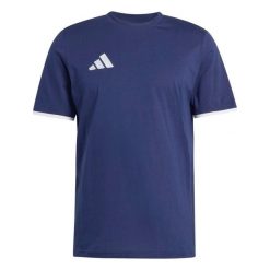 Koszulka męska adidas Entrada Tee. Niebieskie t-shirty sportowe męskie Adidas, m, bez ramiączek, do piłki nożnej. Za 78.99 zł.