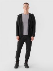 4F Spodnie treningowe szybkoschnące męskie 4F x Robert Lewandowski - czarne XL. Czarne spodnie sportowe męskie 4f, z dzianiny. W wyprzedaży za 139.99 zł.