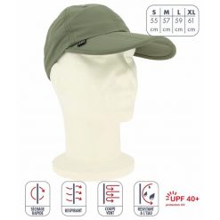 Czapka przeciwdeszczowa Élémenterre Ibis. Zielone czapki męskie Elementerre, bez wzorów, z materiału. Za 135.00 zł.