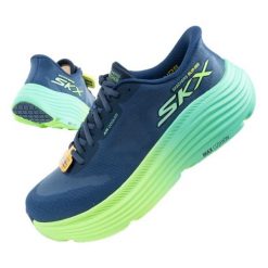 Buty do biegania Skechers Max Cushioning Slip-Ins 129473/NVLM niebieskie. Niebieskie obuwie do biegania damskie . Za 640.22 zł.
