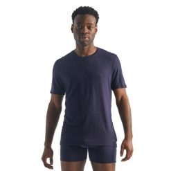 Koszulka męska Icebreaker Anatomica SS Crewe Snow T-Shirt. Niebieskie t-shirty męskie Icebreaker, m, bez wzorów, bez kołnierzyka. Za 197.74 zł.