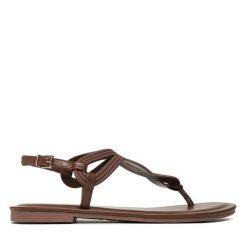 Sandały Jenny Fairy. Brązowe sandały damskie Jenny Fairy, bez wzorów, bez obcasa, na płaskiej podeszwie. Za 99.99 zł.