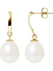 Pearline Złote kolczyki-wkrętki z perłami rozmiar: onesize. Białe kolczyki damskie Pearline, z perłą, złote. Za 739.99 zł.