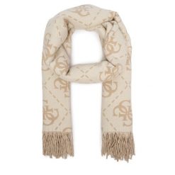 Szalik Guess. Brązowe szaliki i kominy damskie Guess, z aplikacjami. Za 234.99 zł.