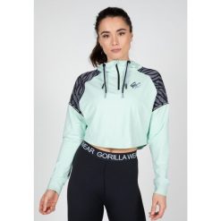 Zion Cropped Bluza z kapturem - Zielony. Zielone bluzy sportowe damskie GORILLA WEAR, na zimę. Za 255.50 zł.
