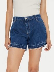 Please Szorty jeansowe D0KHEH0NPF Granatowy Relaxed Fit. Niebieskie szorty damskie Please, bez wzorów, z bawełny. Za 239.99 zł.