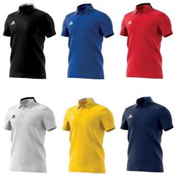 Koszulka polo piłkarska męska adidas Condivo 18 Cotton Polo. Niebieskie koszulki polo męskie Adidas, m, z materiału, bez ramiączek, do piłki nożnej, climalite (adidas). Za 79.09 zł.