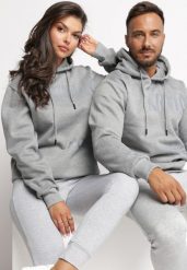 Szara Dzianinowa Bluza z Kapturem i Nadrukiem Lucel. Szare bluzy z kapturem męskie Born2be, l, z dzianiny. Za 64.99 zł.