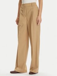 Marc O'Polo Spodnie materiałowe 508 0062 10135 Beżowy Wide Fit. Brązowe spodnie materiałowe damskie Marc O´Polo, bez wzorów, z materiału. Za 819.99 zł.