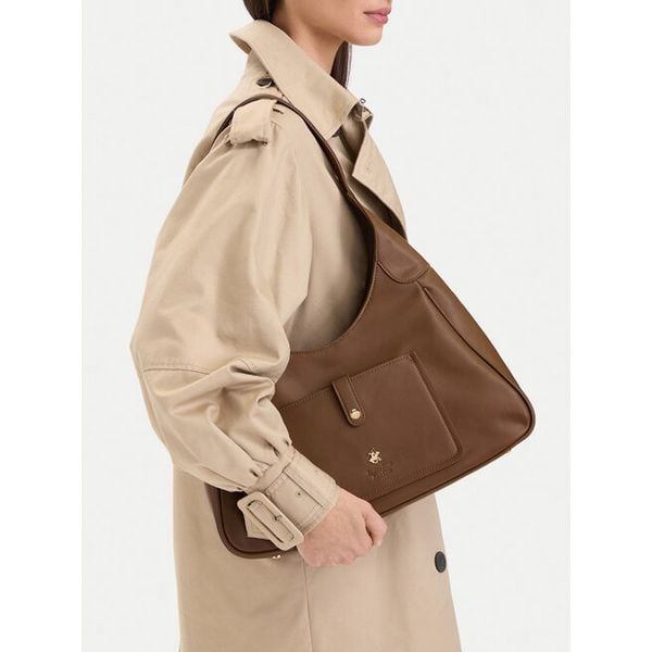 Torebka Beverly Hills Polo Club. Brązowe torebki klasyczne damskie Beverly Hills Polo Club, bez wzorów, bez dodatków. Za 219.99 zł.
